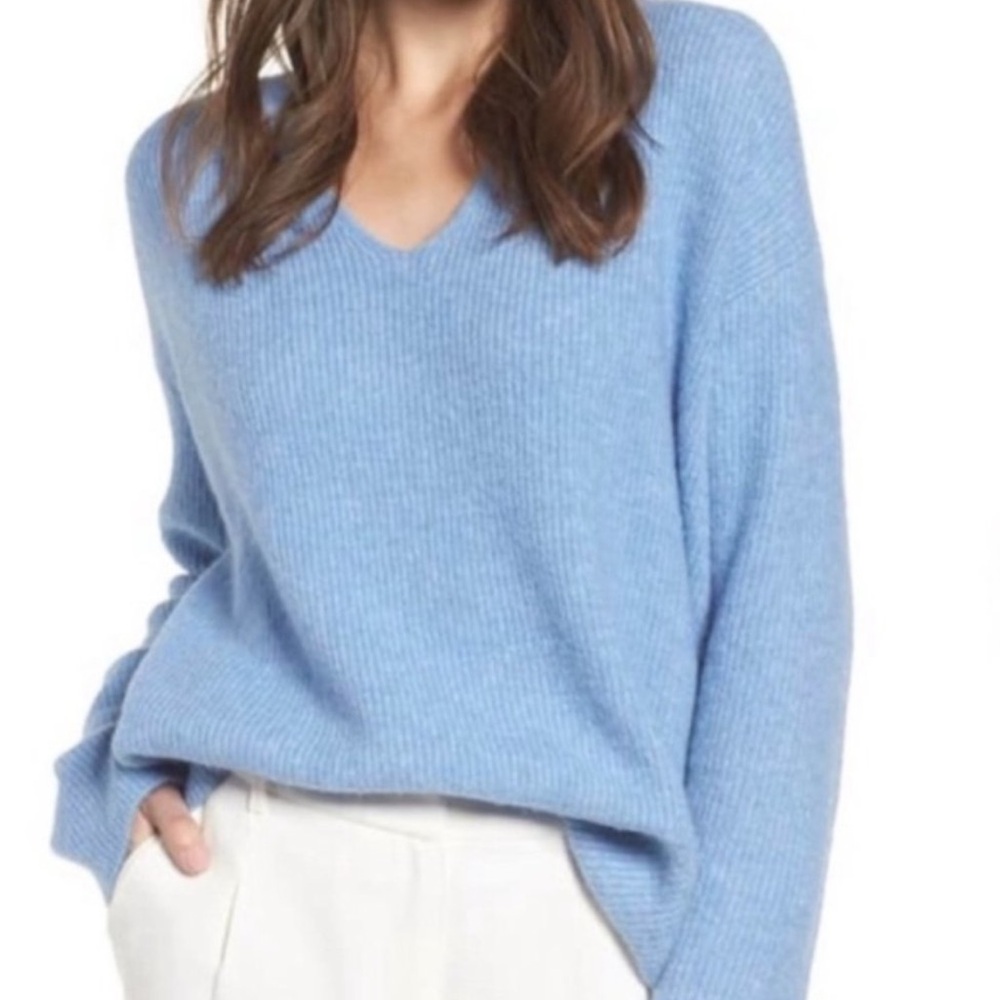 NWT Something Navy Slouchy V-Neck Sweater